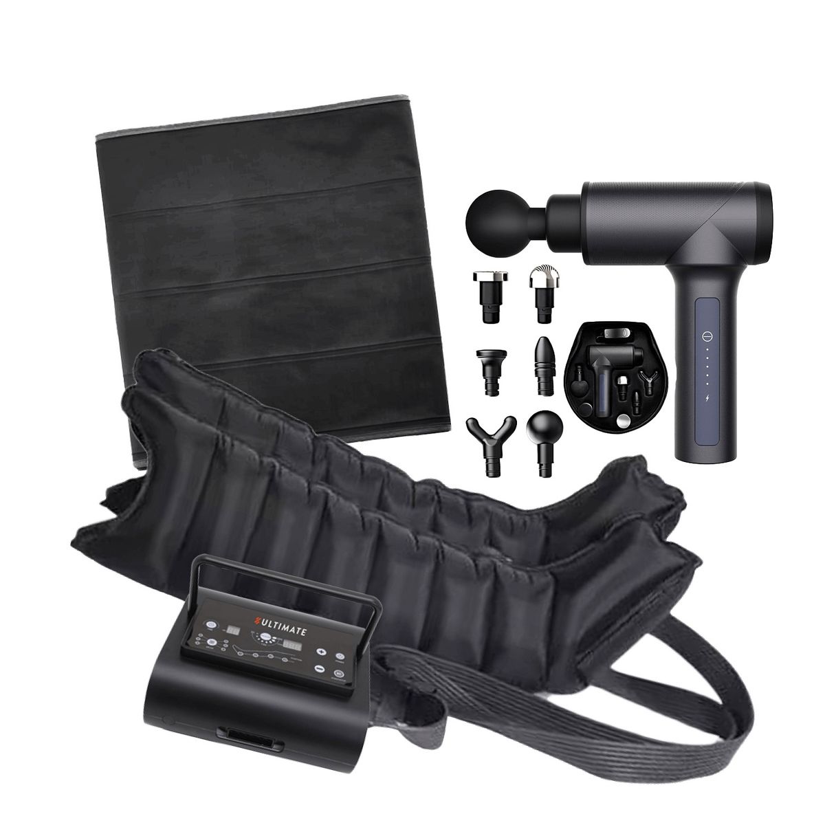 ULTIMATE FITNESS - MÁQUINA PRESOTERAPIA 3 FSP + BOTAS(M)+ FAJA+ PISTOLA MASAJES