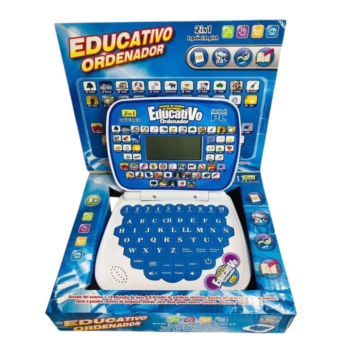 GENERICO - Ordenador Didactico Computadora Educativo Notebook Azul