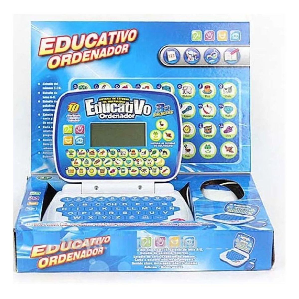 GENERICO - Ordenador Didactico Computadora Educativo Notebook Azul