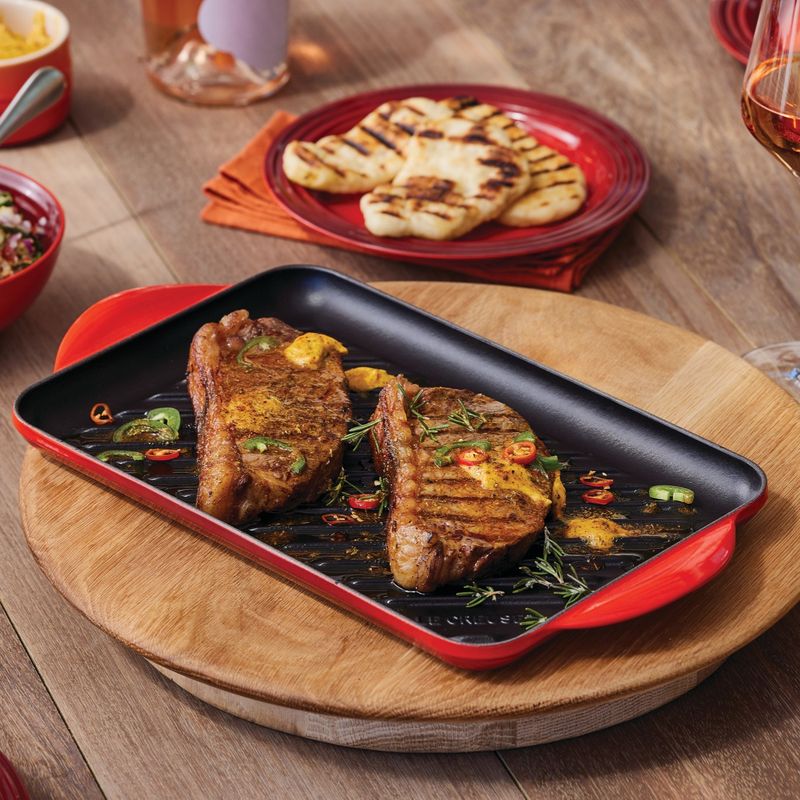 LE CREUSET - Parrilla Tradition Grill Rectangular 32cm Cereza