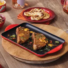 LE CREUSET - Parrilla Tradition Grill Rectangular 32cm Cereza