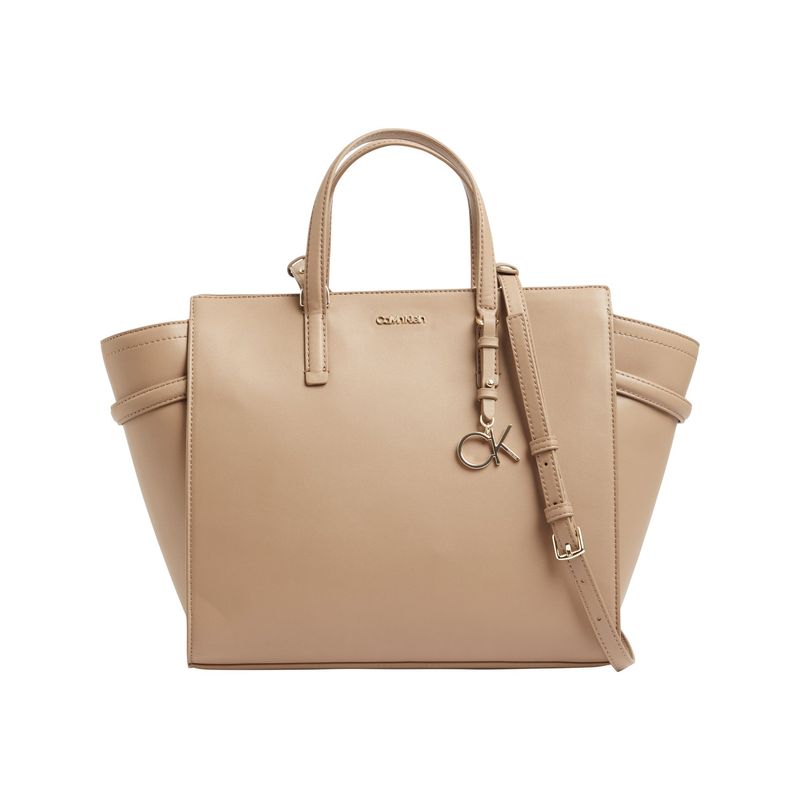 CALVIN KLEIN - Bolso tote con micro logo Beige Calvin Klein