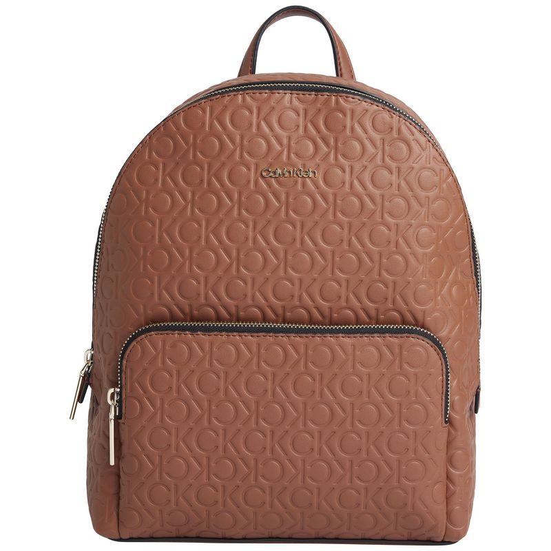 CALVIN KLEIN - Mochila con monograma CK Café Calvin Klein