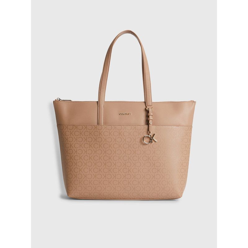 CALVIN KLEIN - Bolso tote grande reciclado Beige Calvin Klein
