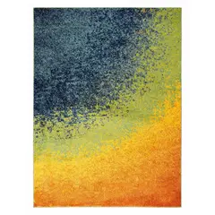 MODA ALFOMBRAS - Alfombra florida multicolor 120 x 180 cm