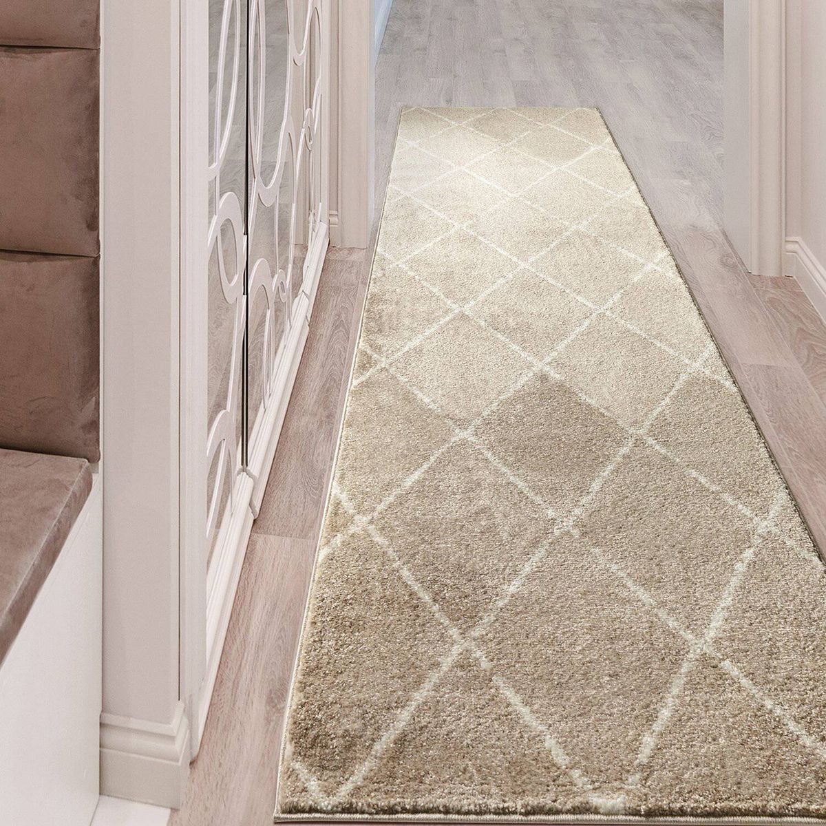 MODA ALFOMBRAS - Alfombra pasillo florida beige 70x230