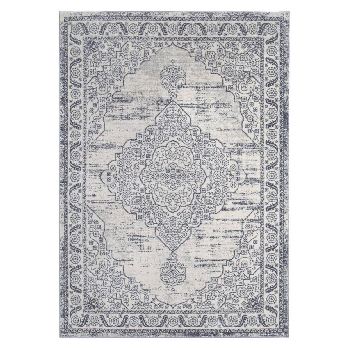 MODA ALFOMBRAS - Baja de cama florida gris 50 x 120 cm