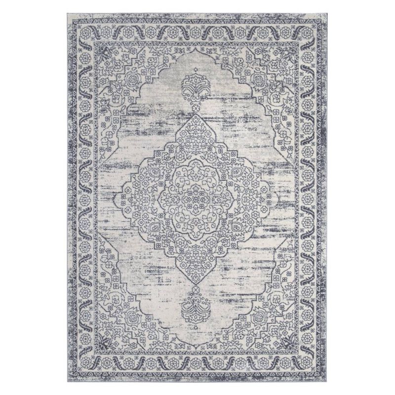 MODA ALFOMBRAS - Baja de cama florida gris 50 x 120 cm
