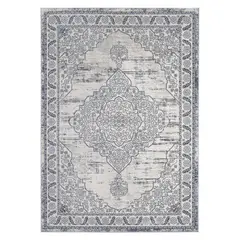 MODA ALFOMBRAS - Baja de cama florida gris 50 x 120 cm
