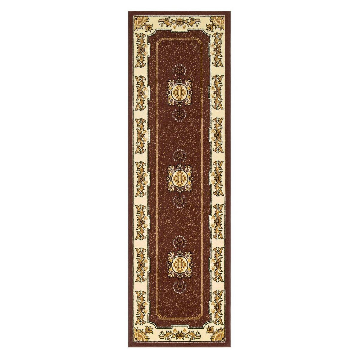 MODA ALFOMBRAS - Alfombra pasillo kashan king café 66 cm x 430 cm