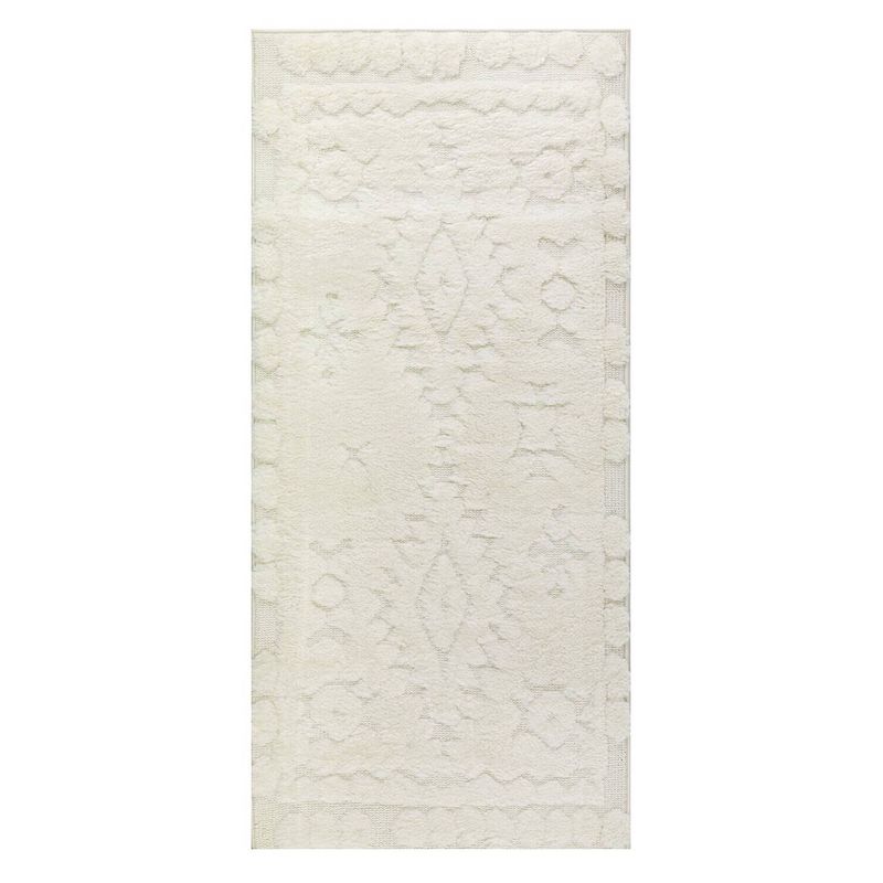 MODA ALFOMBRAS - Alfombra pasillo palafito blanca 70 x 230 cm