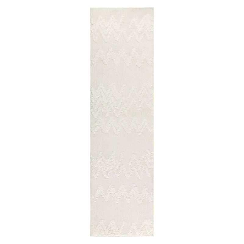 MODA ALFOMBRAS - Alfombra pasillo palafito blanca 70 x 230 cm