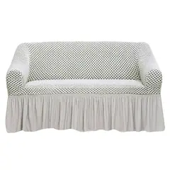 MODA ALFOMBRAS - Funda para sofa 2 cuerpos blanca 135 x 85 cm
