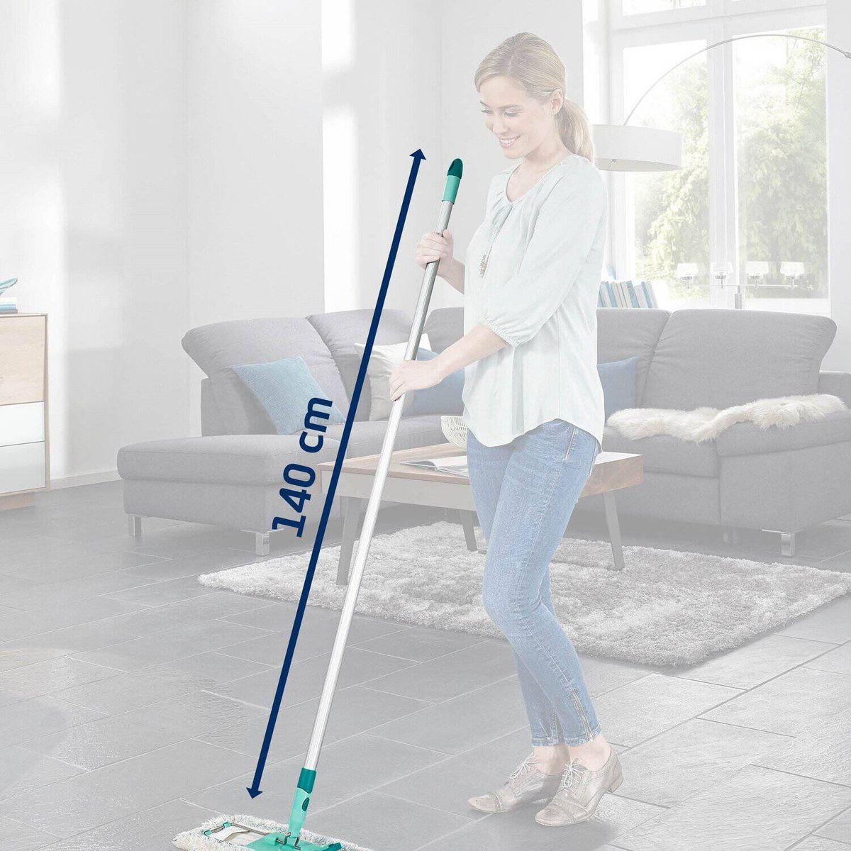 LEIFHEIT - Mango de acero de 140 m. click system