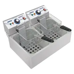 VENTUS - Freidora eléctrica sobremesa 6 lt 2 depósito