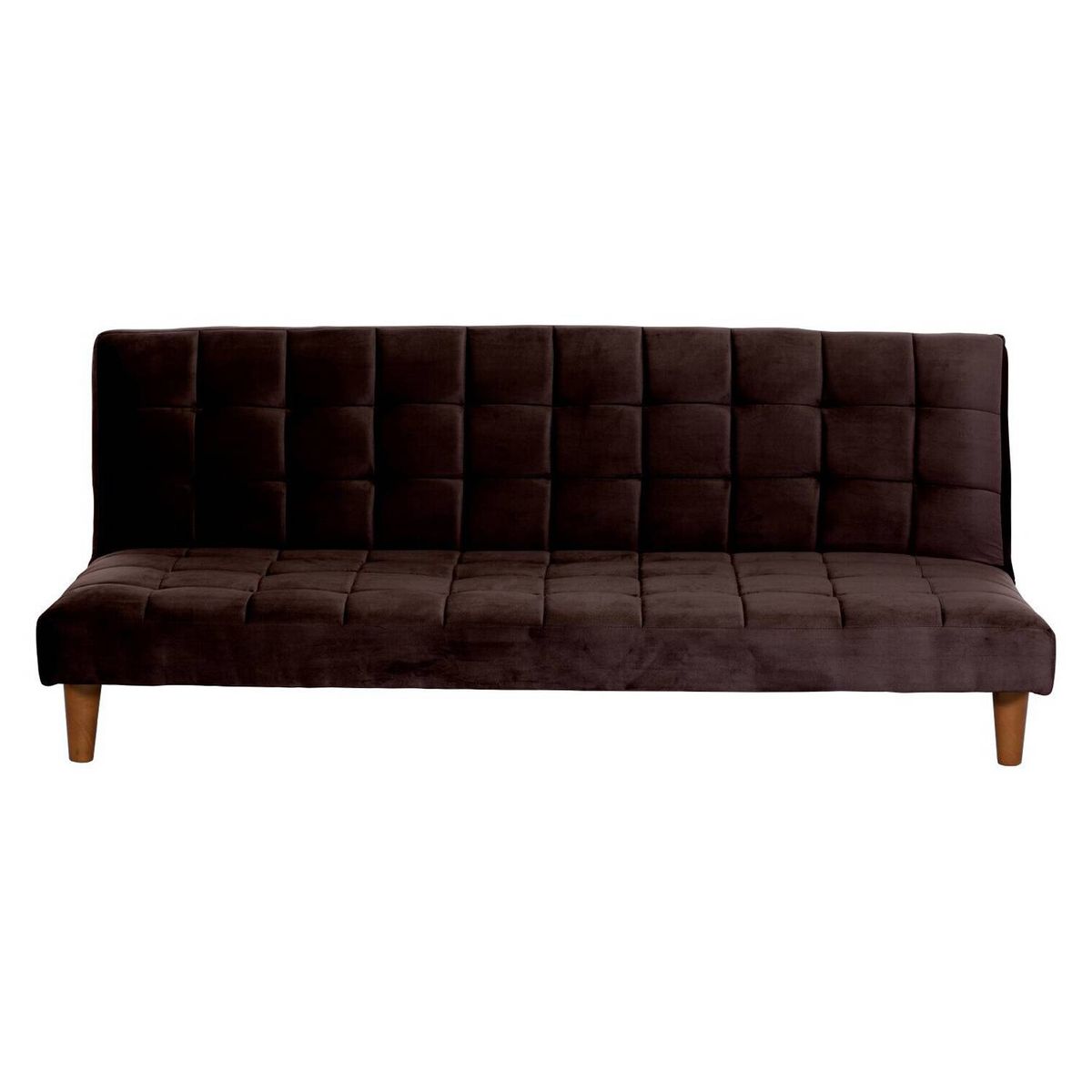 LATAM HOME - Futón Sofá Cama Turin Tela Velvet Chocolate