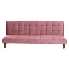 LATAM HOME - Futón Sofá Cama Turin Tela Velvet Palo Rosa