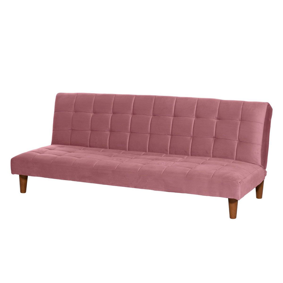 LATAM HOME - Futón Sofá Cama Turin Tela Velvet Palo Rosa