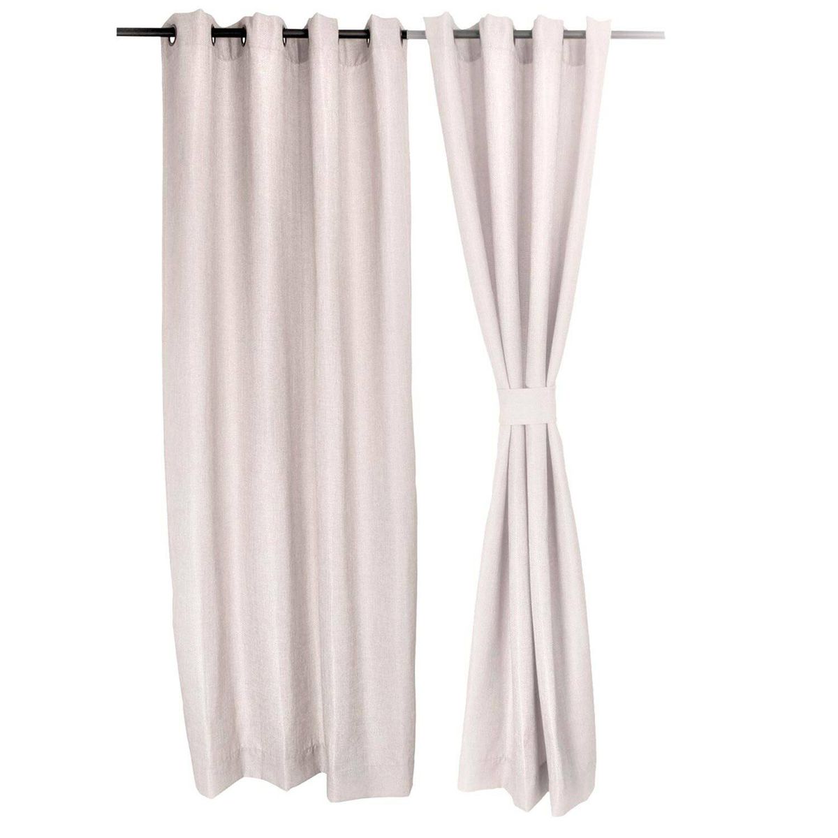 MASEL - Set 2 cortinas de ambiente kikar  Yvory   140x225
