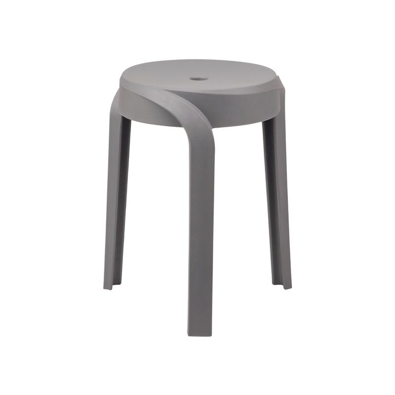 SUR DISEÑO - Taburete Whirl Bajo Gris Medio