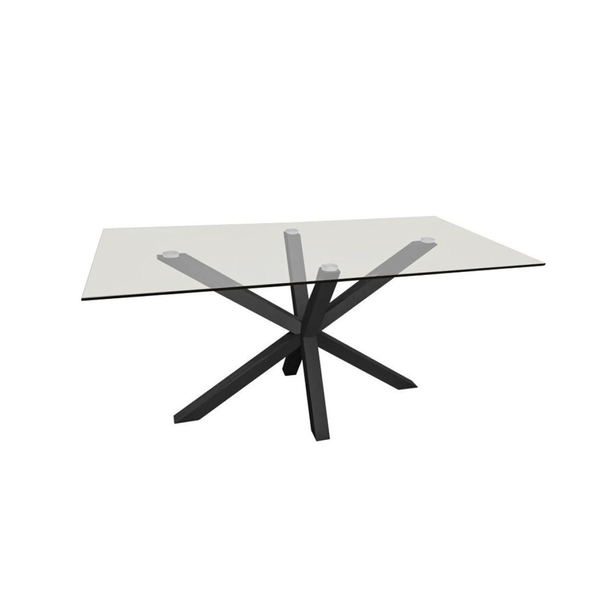 SUR DISEÑO - Mesa de Comedor Heaven Vidrio Transparente 160cm