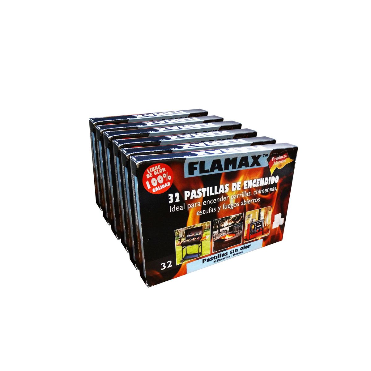 FLAMAX - PACK INICIADOR DE FUEGO SIN OLOR FLAMAX 192 Un