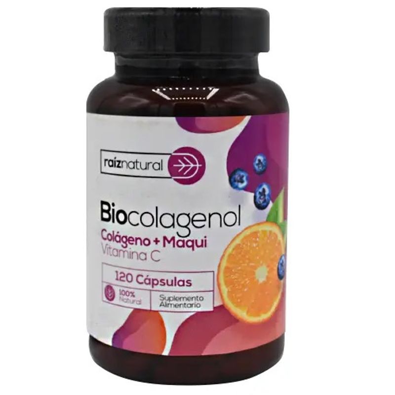 RAIZ NATURAL - Biocolagenol x 120 Capsulas (Colágeno + Maqui + Vit C)