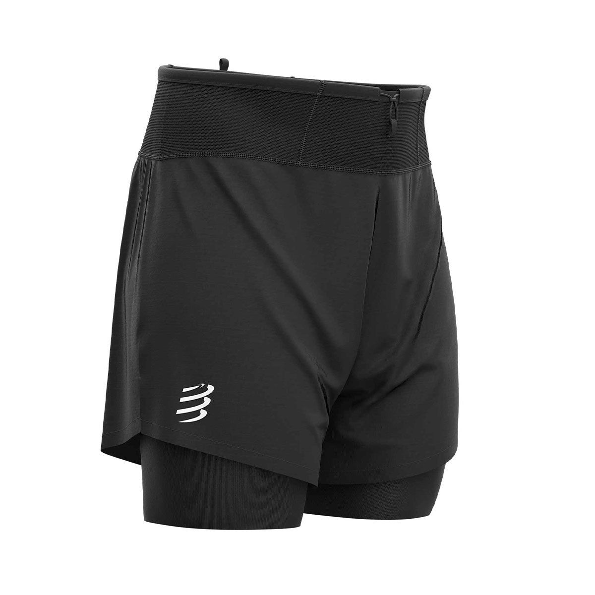 COMPRESSPORT - Short 2 En 1 Negro Compressport