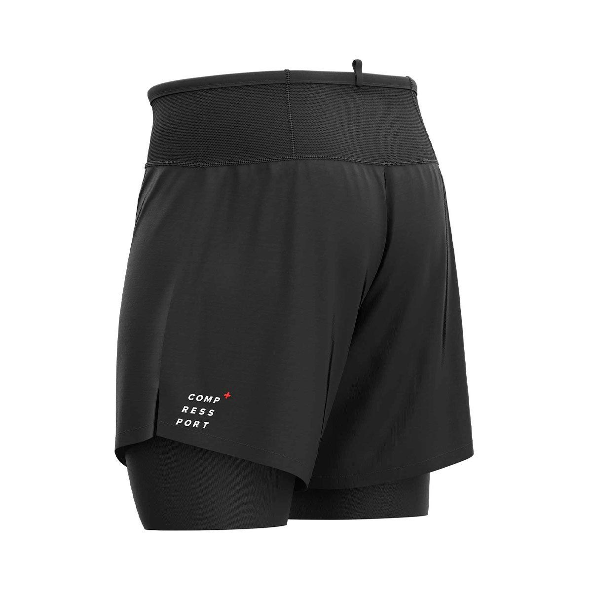 COMPRESSPORT - Short 2 En 1 Negro Compressport