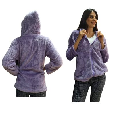 Imagen 2 del producto Pack 3 Polerones Mujer Capucha Corderito Largo