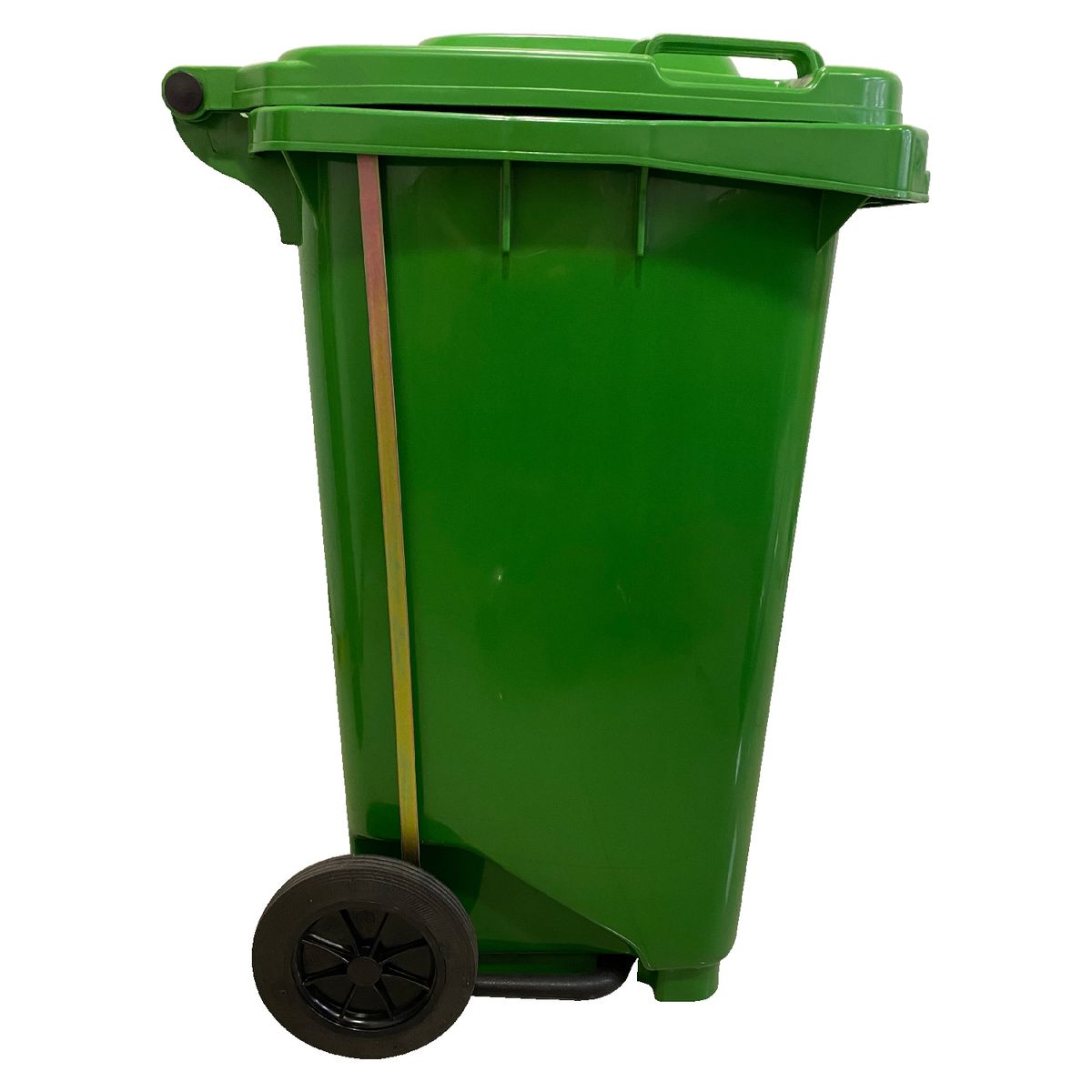 LORENZINI - Contenedor Basurero 100 Litros Verde con ruedas y pedal