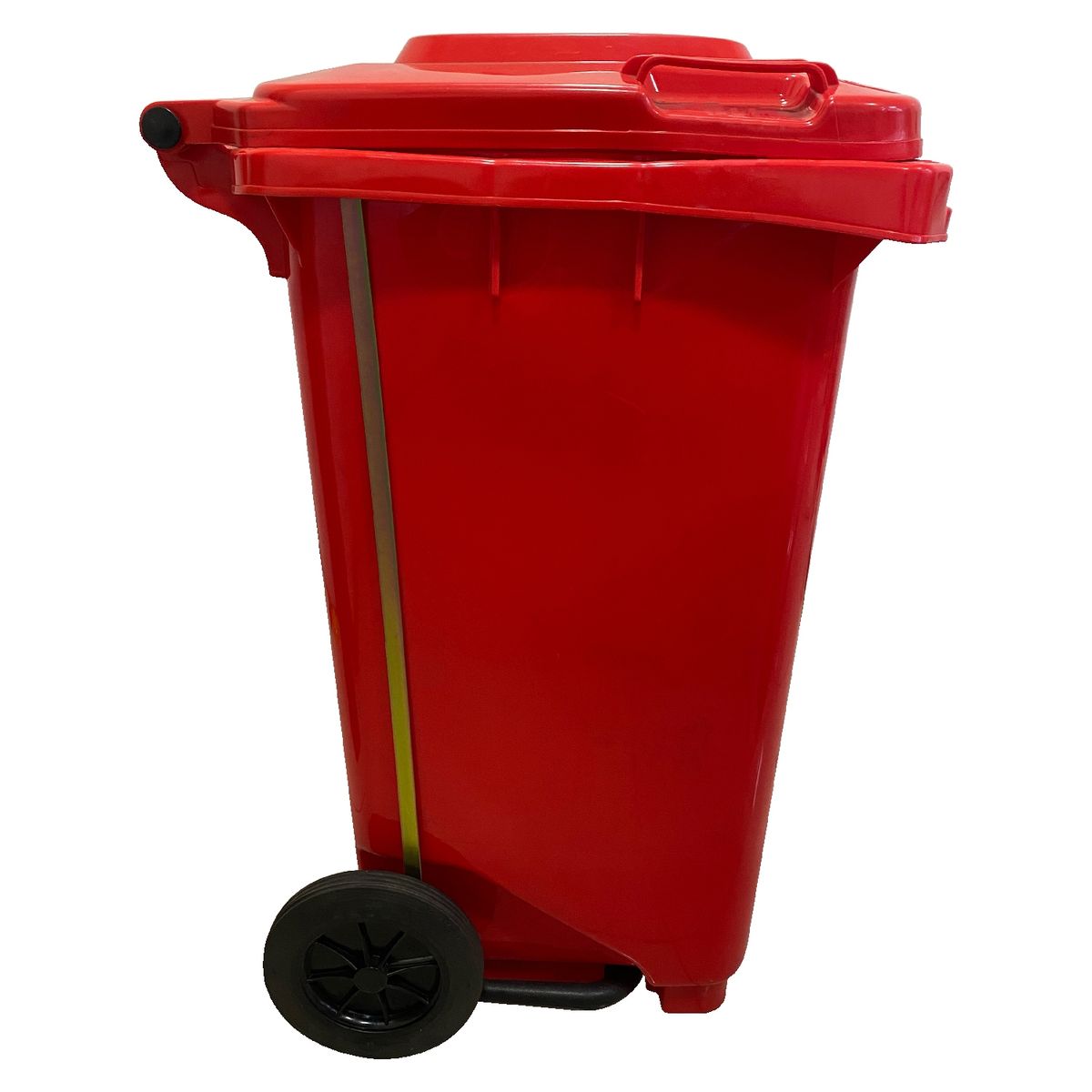 LORENZINI - Contenedor Basurero 100 Litros Rojo con ruedas y pedal