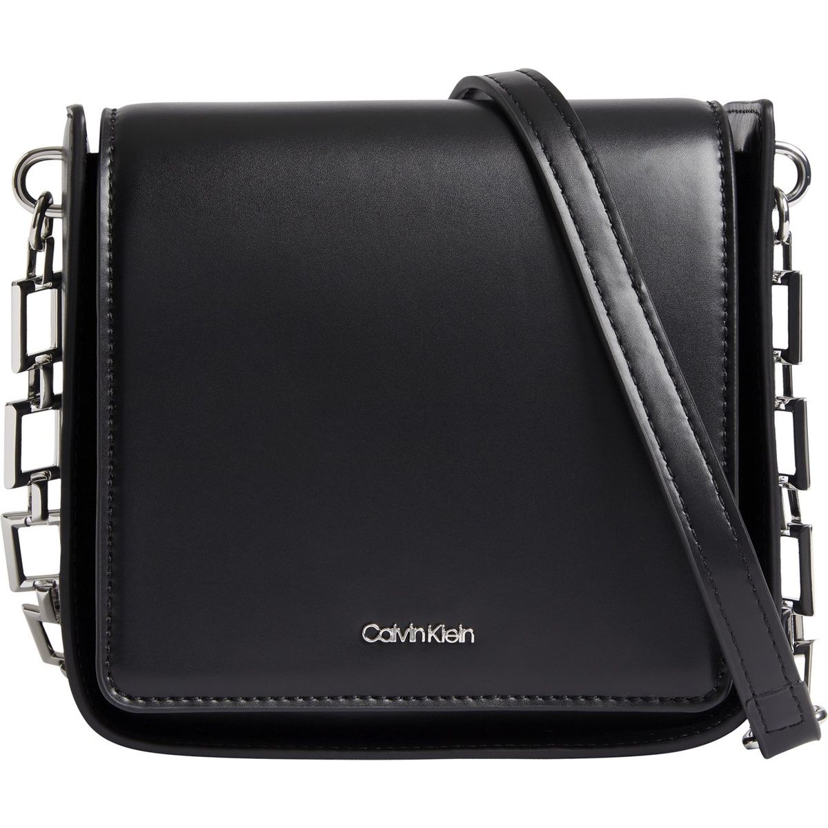 CALVIN KLEIN - Bolso bandolera con solapa Negro Calvin Klein