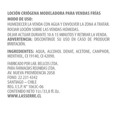 Imagen 2 del producto Loción Criógena Modeladora 1 lt Lasserre Cosmétique