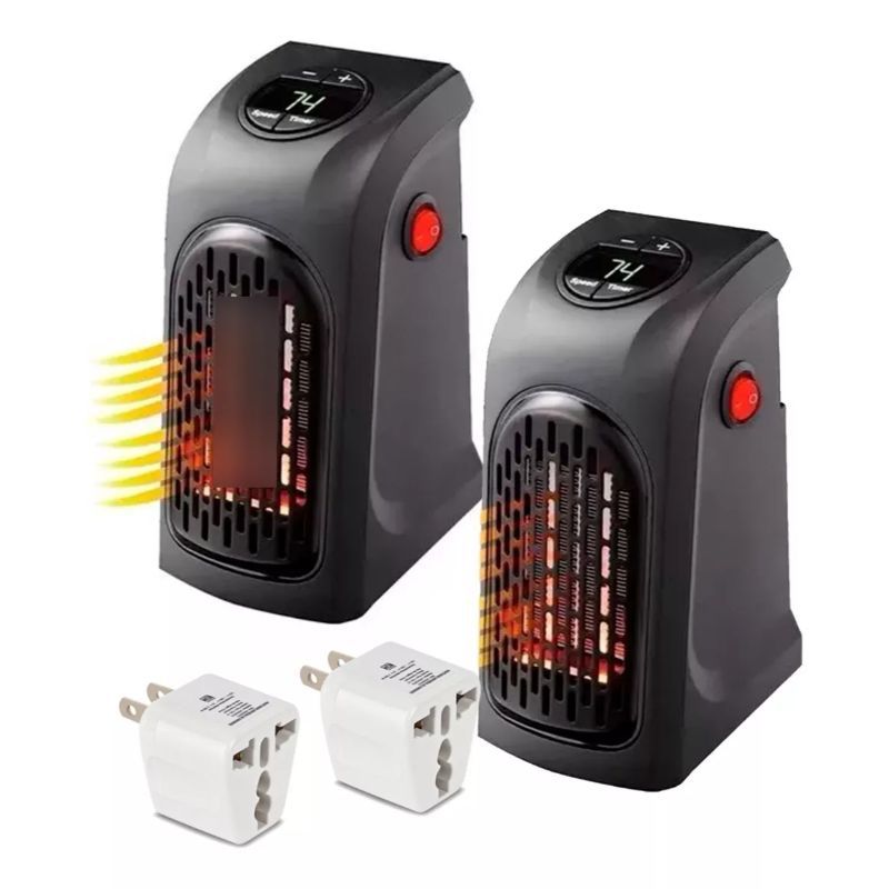 GENERICO - Pack X2 Calefactor Pared Calefacción Portátil 400w Portatil