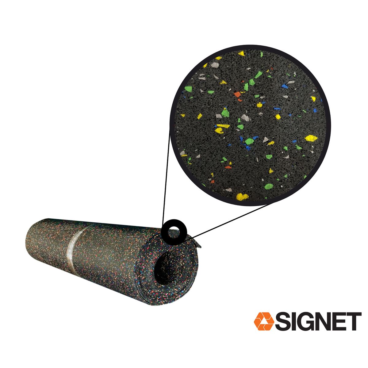 SIGNET - Piso Gimnasio 1x10 Metros 6mm