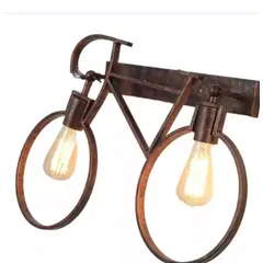 GENERICO - Lampara de pared modelo bicicleta