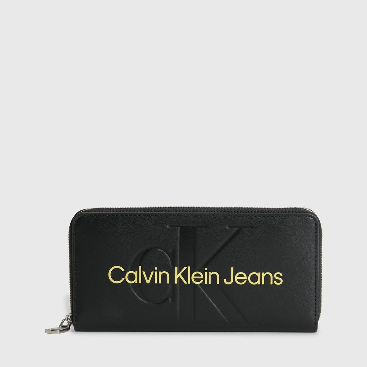 CALVIN KLEIN - Cartera con cremallera en el contorno Negro Calvin Klein