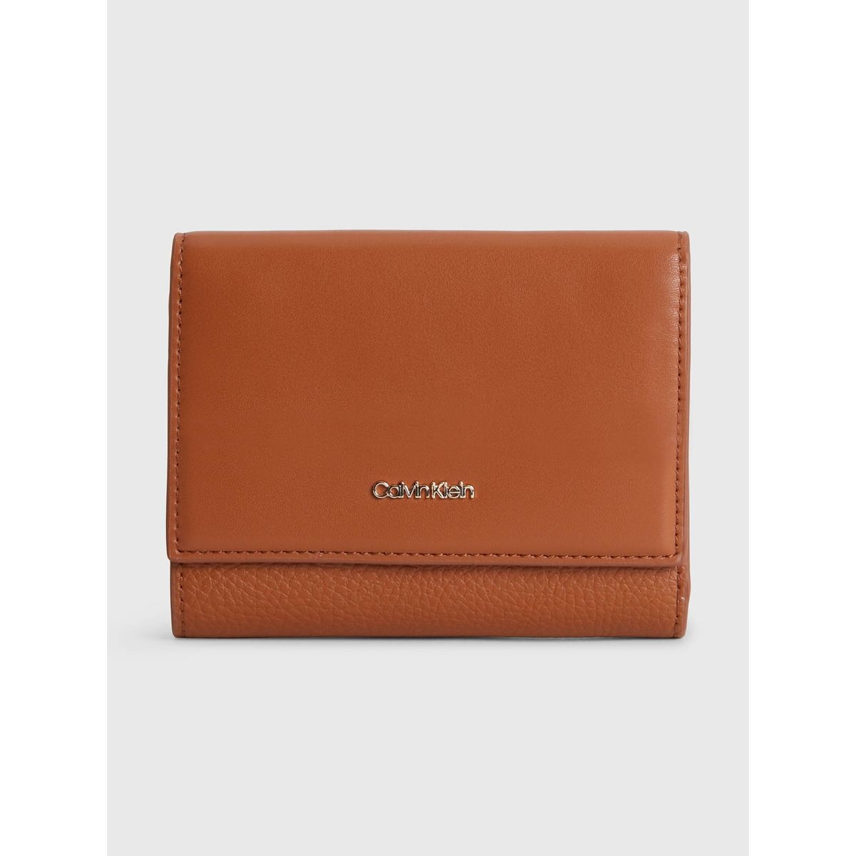 CALVIN KLEIN - Cartera reciclada de plegado triple Café Calvin Klein