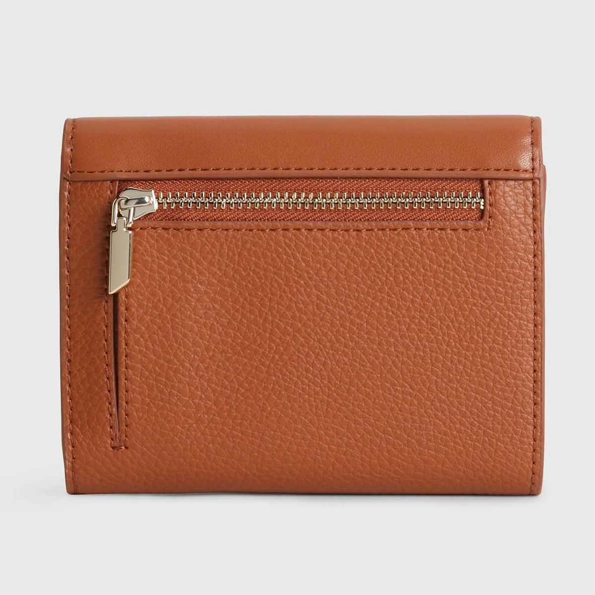 CALVIN KLEIN - Cartera reciclada de plegado triple Café Calvin Klein