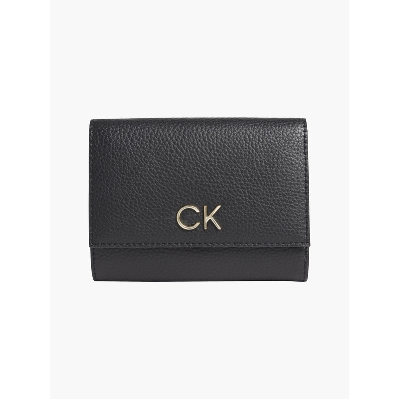 CALVIN KLEIN - Cartera de plegado triple Negro Calvin Klein