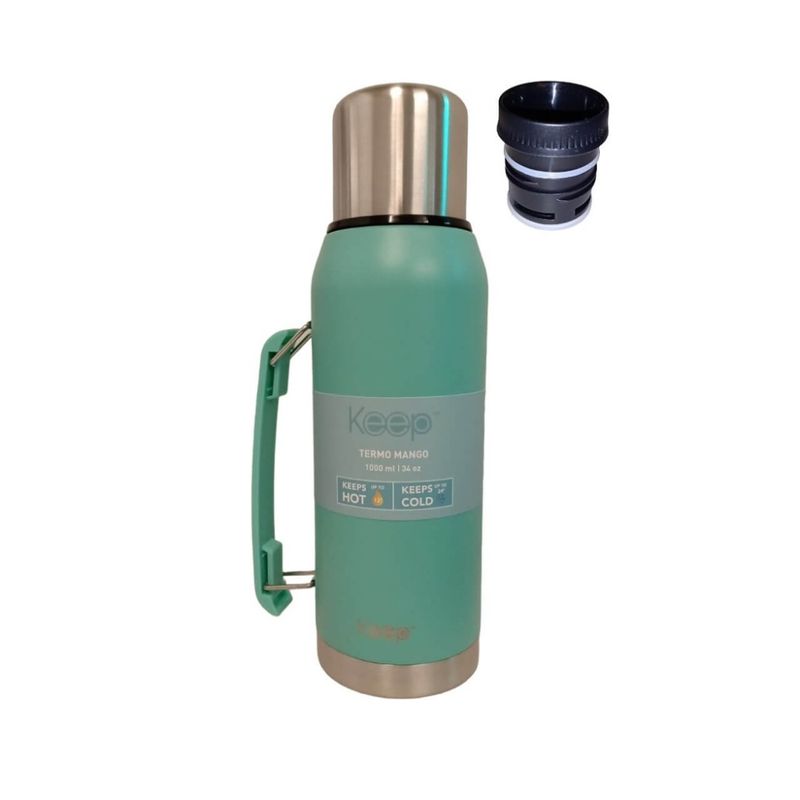 KEEP - Termo Mate Classic Con Mango 1 Litro Keep Celeste