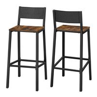 2 Taburetes Sillas de Bar Metal Black
