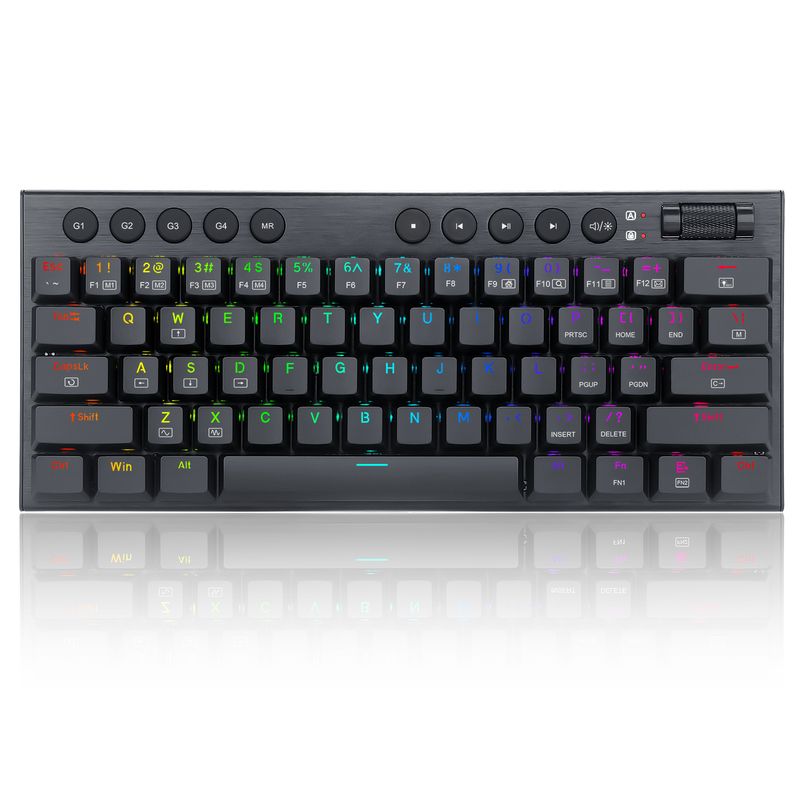 REDRAGON - Teclado Horus Mini Pro Inalámbrico Ingles Sw Red RGB K632
