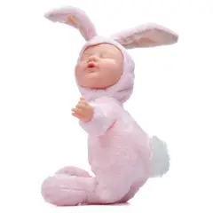 GENERICO - Muñeco Tierno Modelo Bebe Conejo Rosado 23 cm-
