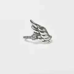ROSETT - Anillo ala con circones y solitario