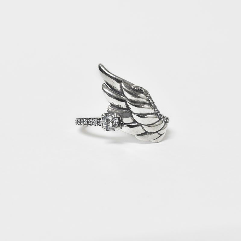 ROSETT - Anillo ala con circones y solitario