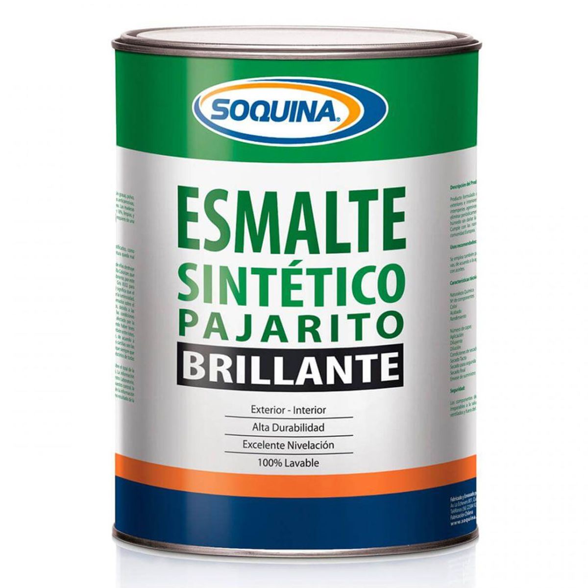 SOQUINA - ESMALTE SINTET. PAJARITO VERDE TREBOL GALON SOQUINA 20009101