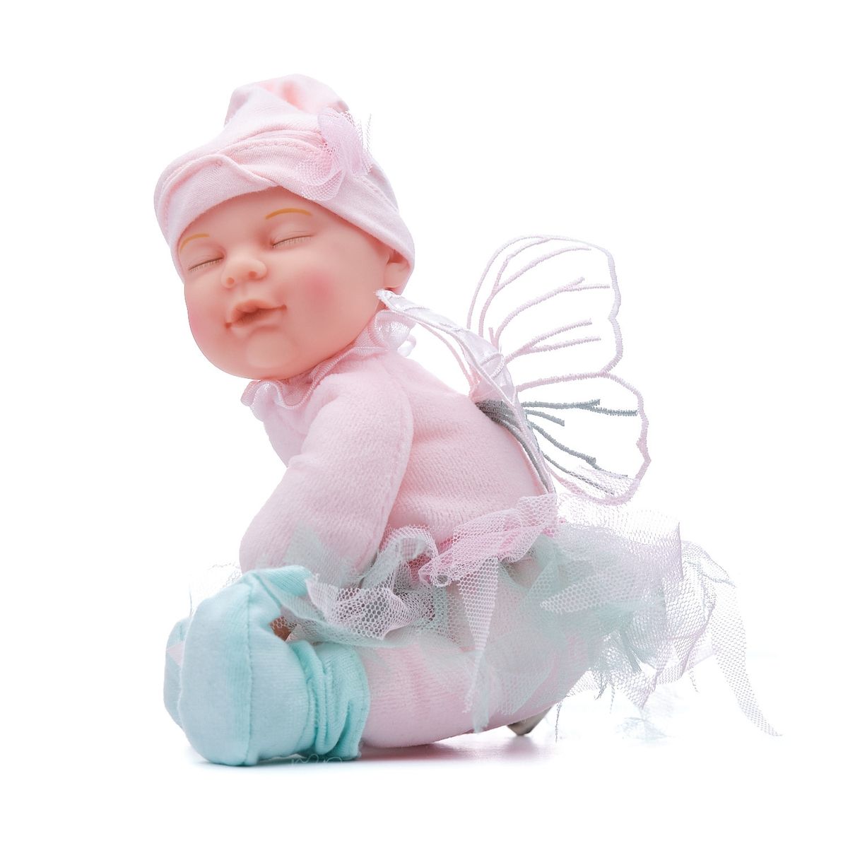 GENERICO - Muñeco Tierno Modelo Bebe Hada Rosado 23 cm-