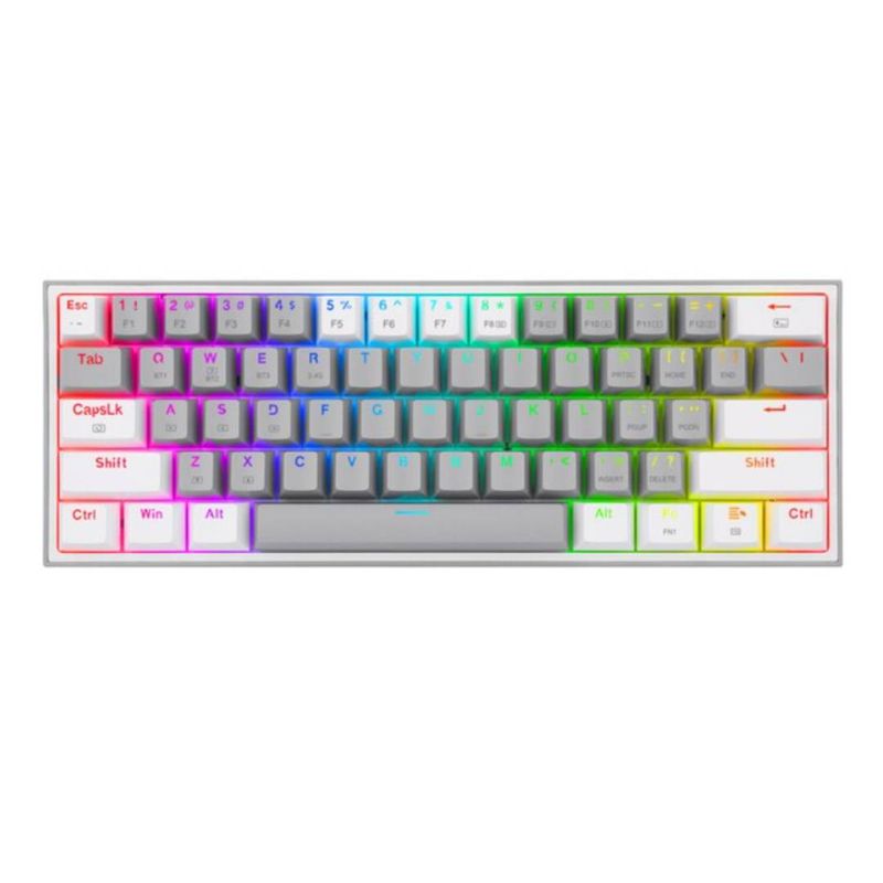 REDRAGON - Teclado Redragon Fizz Pro K616 Gris y Blanco RGB Wired Wireless Sw Red